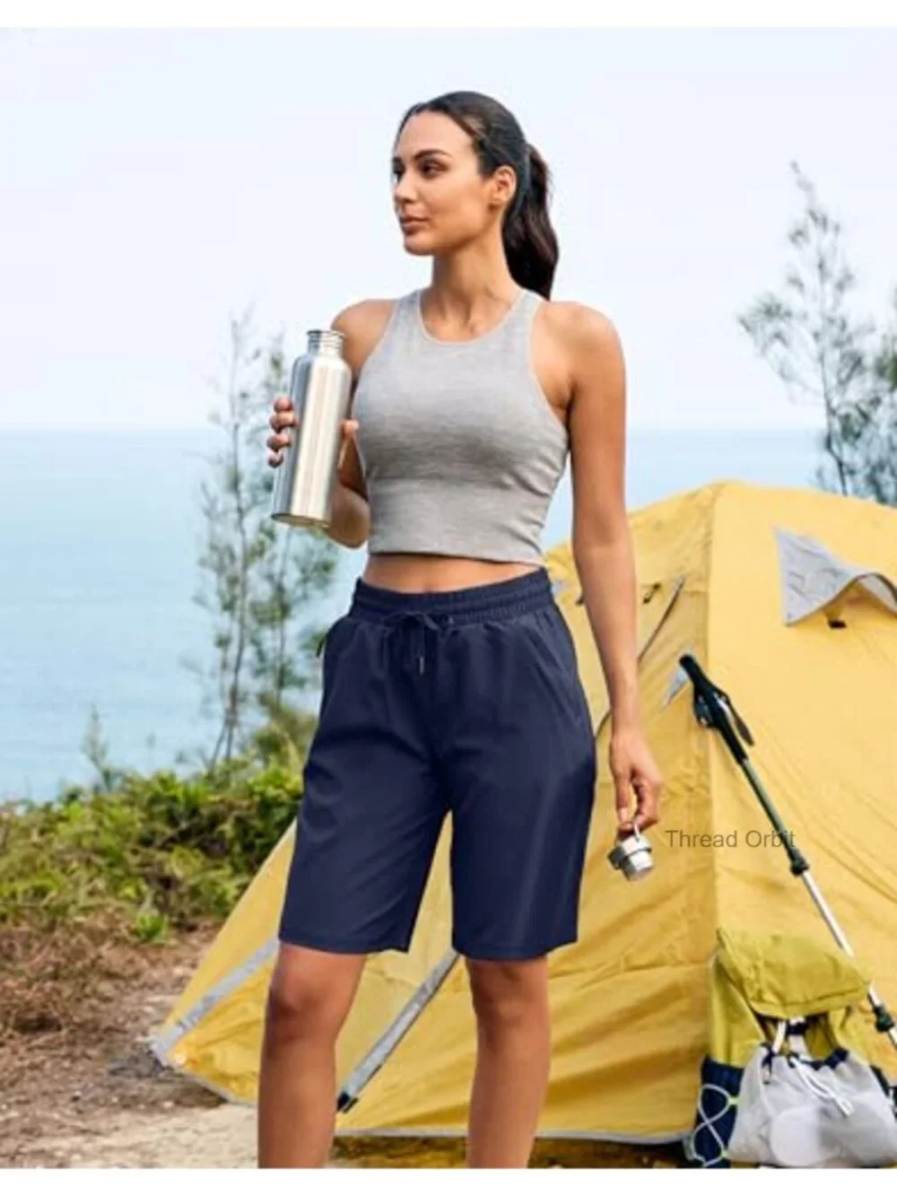 Women's Quick Dry Hiking Shorts with 3 Zipper Pockets UPF 50+